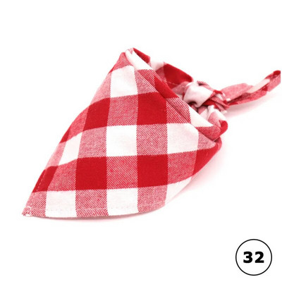 Plaids Kaķis Suns Bandana Mājas kucēns Mīkstas Kokvilnas Bandanas Kabatlakatiņi Šalles Trīsstūrveida pārsēji Aksesuāri kaķēniem kucēniem