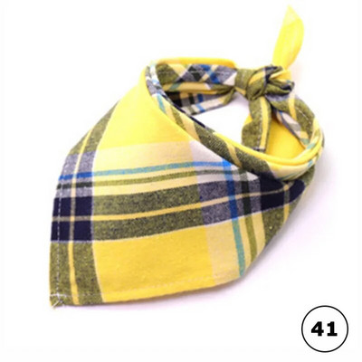 Plaids Kaķis Suns Bandana Mājas kucēns Mīkstas Kokvilnas Bandanas Kabatlakatiņi Šalles Trīsstūrveida pārsēji Aksesuāri kaķēniem kucēniem