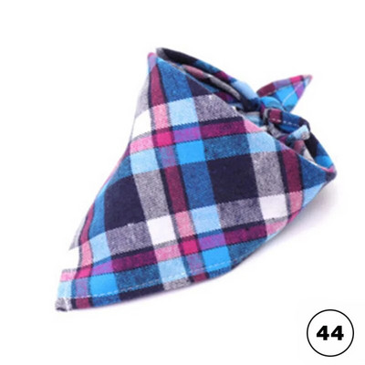 Plaids Kaķis Suns Bandana Mājas kucēns Mīkstas Kokvilnas Bandanas Kabatlakatiņi Šalles Trīsstūrveida pārsēji Aksesuāri kaķēniem kucēniem