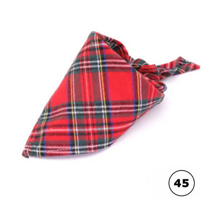 Plaids Kaķis Suns Bandana Mājas kucēns Mīkstas Kokvilnas Bandanas Kabatlakatiņi Šalles Trīsstūrveida pārsēji Aksesuāri kaķēniem kucēniem