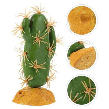 Reptile Tank Plant Reptile Fake Cactus Ornament Hideout Plant Lifelike Cactus ornament