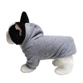 Μαλακό μονόχρωμο κουκούλα για κατοικίδια Άνετο πουλόβερ με κουκούλα από πολυεστέρα για σκύλους Ζεστό πουλόβερ με κουκούλα για σκύλους Χειμερινό φούτερ