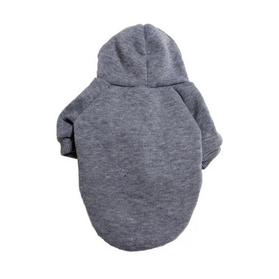 Puha egyszínű kisállat kapucnis pulóver Kényelmes poliészter kutya pulóver Meleg kutya kapucnis kiskutya kabát Téli pulóver