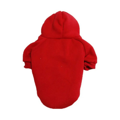 Puha egyszínű kisállat kapucnis pulóver Kényelmes poliészter kutya pulóver Meleg kutya kapucnis kiskutya kabát Téli pulóver