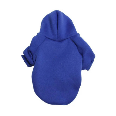 Puha egyszínű kisállat kapucnis pulóver Kényelmes poliészter kutya pulóver Meleg kutya kapucnis kiskutya kabát Téli pulóver
