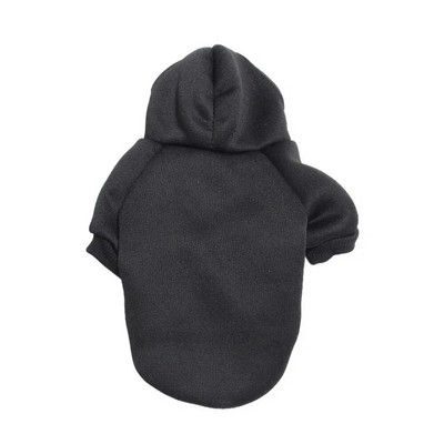 Puha egyszínű kisállat kapucnis pulóver Kényelmes poliészter kutya pulóver Meleg kutya kapucnis kiskutya kabát Téli pulóver