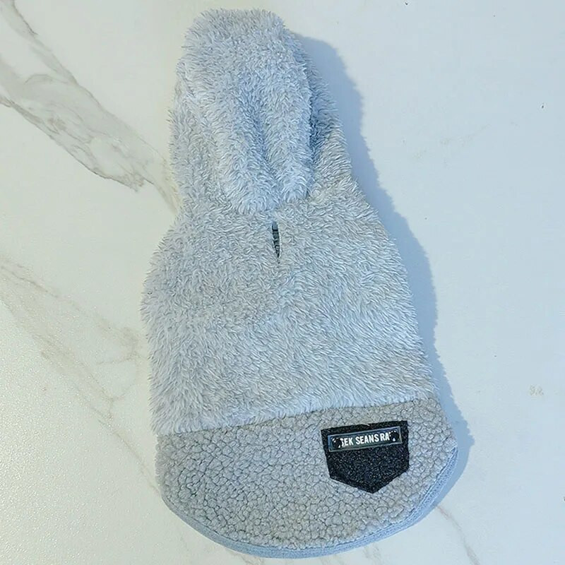 Siltas flīsa suņu jakas, ziemas mētelis, tumši pelēks mājdzīvnieku apģērbs, kostīmu džemperis ar kapuci, jaka maziem un vidējiem suņiem, Yorkie