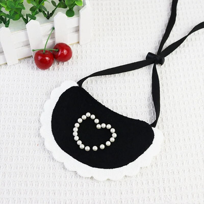 Kaķa šalle mājdzīvnieku priekšautiņš, dekorēts ar venēciešu pērlēm, siekalām dvielis kaķiem, suņiem, apģērba piederumiem kucēniem