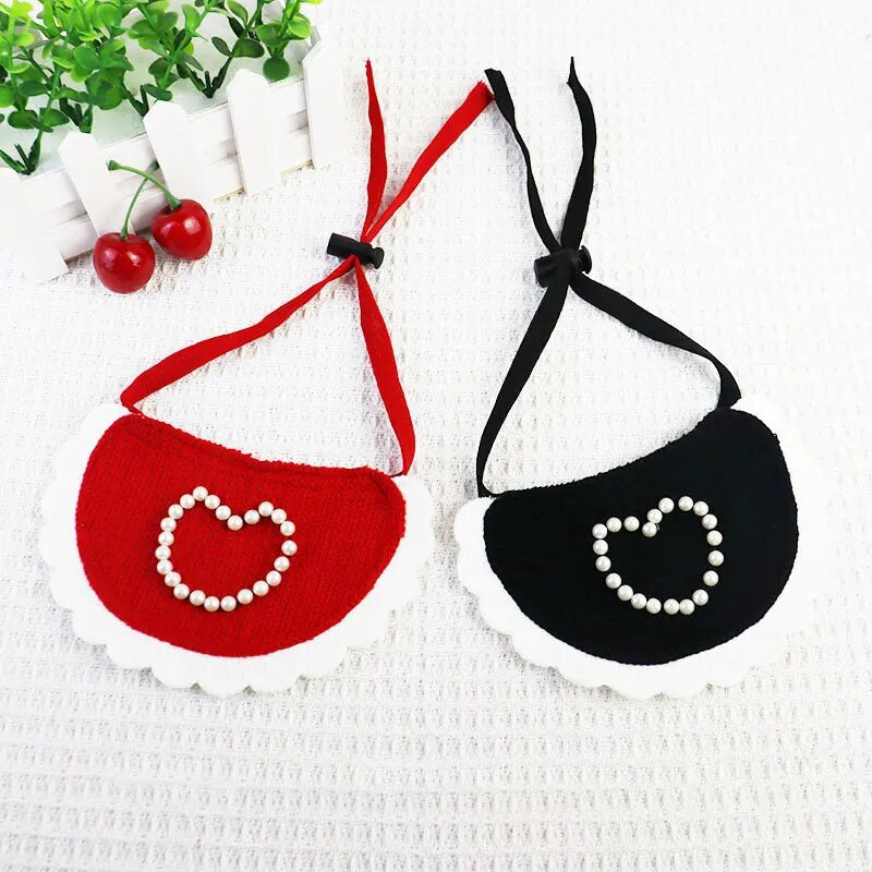 Kaķa šalle mājdzīvnieku priekšautiņš, dekorēts ar venēciešu pērlēm, siekalām dvielis kaķiem, suņiem, apģērba piederumiem kucēniem