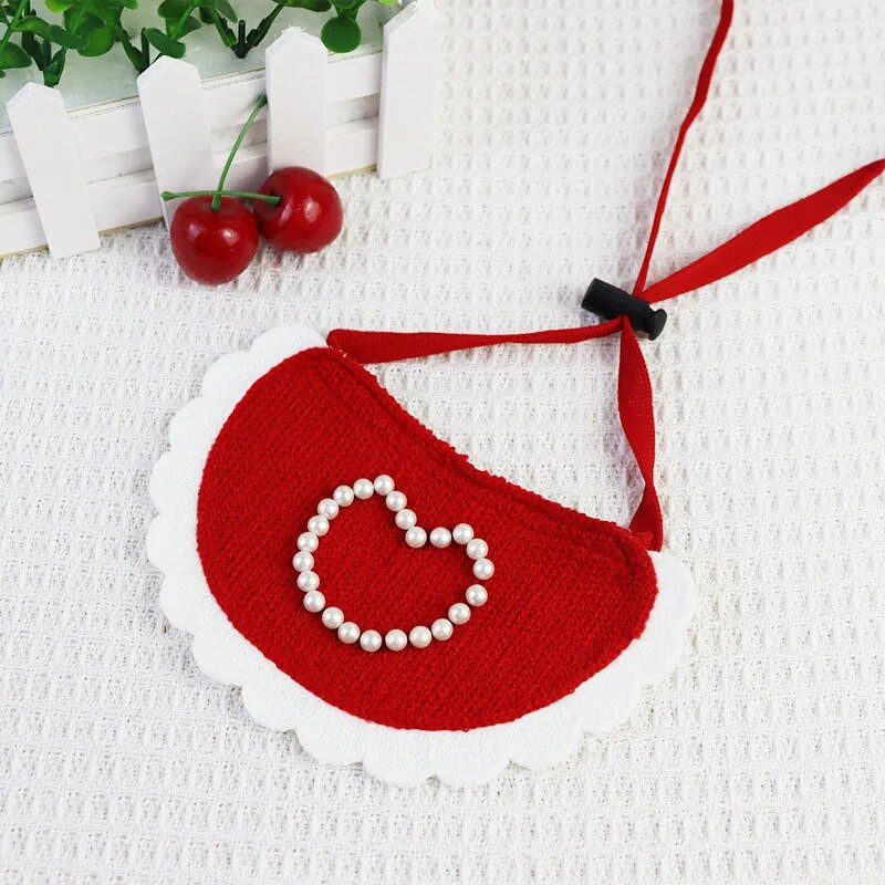 Kaķa šalle mājdzīvnieku priekšautiņš, dekorēts ar venēciešu pērlēm, siekalām dvielis kaķiem, suņiem, apģērba piederumiem kucēniem