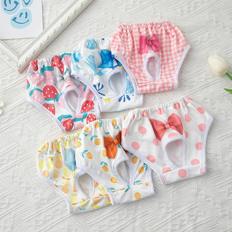 Kutya fiziológiai nadrágok kisállat kellékek kutya menstruációs nadrágok kisállat hercegnő bugyi kisállat pelenka kutya lélegző masni kutyaruhák