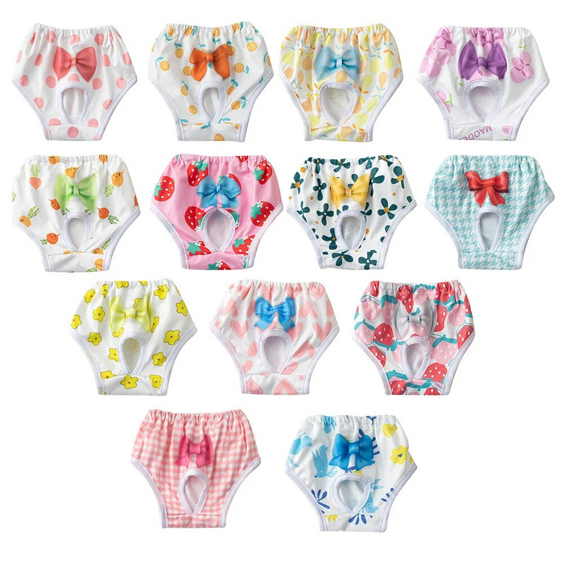 Kutya fiziológiai nadrágok kisállat kellékek kutya menstruációs nadrágok kisállat hercegnő bugyi kisállat pelenka kutya lélegző masni kutyaruhák