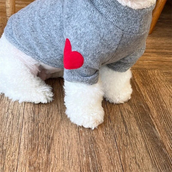 Cute Heart Dog Ρούχα Καθαρής σχεδίασης Γάτα με κουκούλα σκύλου Φθινοπωρινό χειμωνιάτικο μπουφάν για σκύλους Puppy Chihuahau Ένδυση για κατοικίδια Ropa Perro Pug