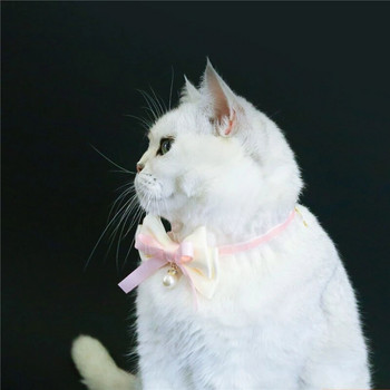 Νέο σχέδιο βελούδινο φιόγκο περλέ κολάρο για γάτες Κουτάβι Εκλεκτό κολιέ μόδας Κολάρο Κομψό πάρτι για κατοικίδια προμήθειες Αξεσουάρ για γάτες