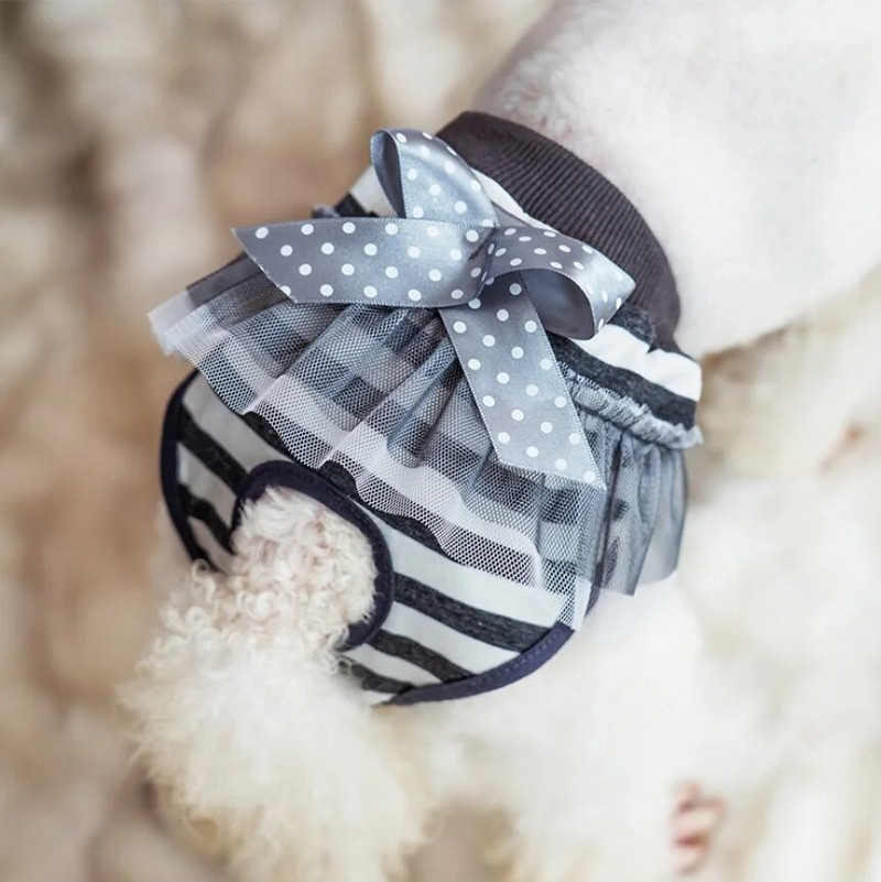 Χαριτωμένο Pet Dog ριγέ παντελόνι υγιεινής φυσιολογίας παντελόνι εποχής για κουτάβι Γυναικεία υπέροχα εσώρουχα για κατοικίδια