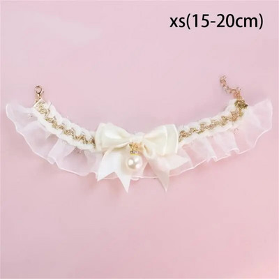 Ogrlica za mačke slatka čipkasta mašna za kućne ljubimce, psa za mačke, podesiva ogrlica za mačke, nakit, Sweet neck, ukrasni dodaci za kućne ljubimce Potrepštine za kućne ljubimce