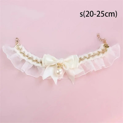 Ogrlica za mačke slatka čipkasta mašna za kućne ljubimce, psa za mačke, podesiva ogrlica za mačke, nakit, Sweet neck, ukrasni dodaci za kućne ljubimce Potrepštine za kućne ljubimce