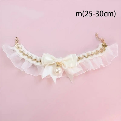 Ogrlica za mačke slatka čipkasta mašna za kućne ljubimce, psa za mačke, podesiva ogrlica za mačke, nakit, Sweet neck, ukrasni dodaci za kućne ljubimce Potrepštine za kućne ljubimce