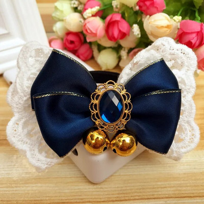 Κολιέ γάτας Princess παπιγιόν γιακάς σκύλου Γλυκό μαντήλι για κατοικίδια με λουράκι για κουτάβι με καμπάνα Αξεσουάρ Yorkie Chihuahua Pug Cute Kitty