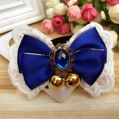 Κολιέ γάτας Princess παπιγιόν γιακάς σκύλου Γλυκό μαντήλι για κατοικίδια με λουράκι για κουτάβι με καμπάνα Αξεσουάρ Yorkie Chihuahua Pug Cute Kitty