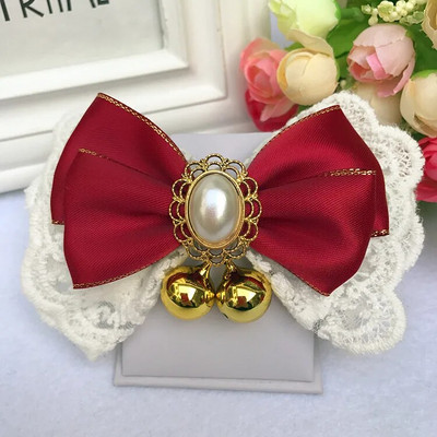 Κολιέ γάτας Princess παπιγιόν γιακάς σκύλου Γλυκό μαντήλι για κατοικίδια με λουράκι για κουτάβι με καμπάνα Αξεσουάρ Yorkie Chihuahua Pug Cute Kitty