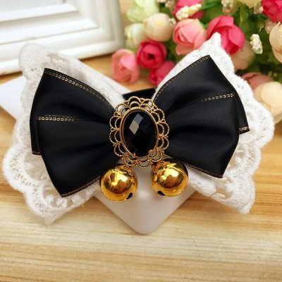 Κολιέ γάτας Princess παπιγιόν γιακάς σκύλου Γλυκό μαντήλι για κατοικίδια με λουράκι για κουτάβι με καμπάνα Αξεσουάρ Yorkie Chihuahua Pug Cute Kitty