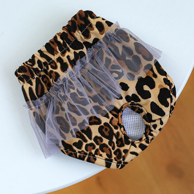 Sieviešu biksītes suņiem Meiteņu menstruāciju piederumi un apģērbs Higiēna Apģērbs Mode Leoparda mežģīņu dizains apakšveļas izstrādājumi