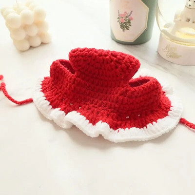 Žieminė kačių kepurė Elastinė miela rafinuota naminių gyvūnėlių kepurė Kačiukai Megzta kepurė Vakarėlis Fotosesijos rekvizitai Dekoravimas Katėms Priedai naminių gyvūnėlių produktai