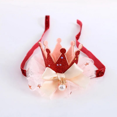 Reguleeritav elastne peo lemmiklooma tiaara armas pitsist kassipoeg printsessmüts Lemmiklooma sünnipäeva tähistamise aksessuaarid kassipoegade tarvikud