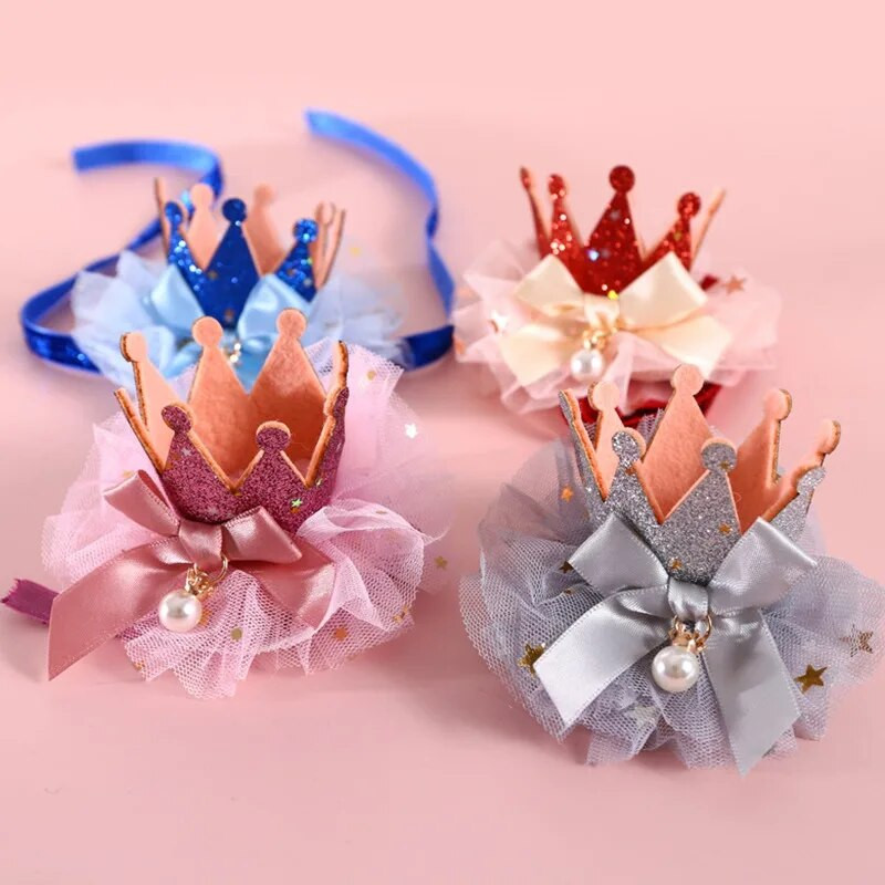 Reguleeritav elastne peo lemmiklooma tiaara armas pitsist kassipoeg printsessmüts Lemmiklooma sünnipäeva tähistamise aksessuaarid kassipoegade tarvikud