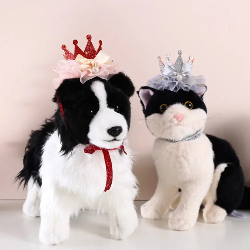 Reguleeritav elastne peo lemmiklooma tiaara armas pitsist kassipoeg printsessmüts Lemmiklooma sünnipäeva tähistamise aksessuaarid kassipoegade tarvikud