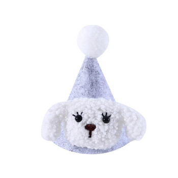 Γάτα κατοικίδιο ζώο Teddy Dog καπέλο γενεθλίων Στερεοφωνικό καπέλο μπάλα μπάλα h Κούκλα κινουμένων σχεδίων Χριστουγεννιάτικο καπέλο