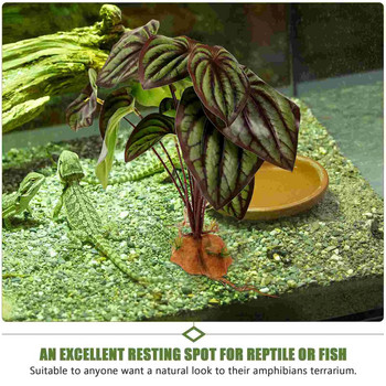 Влечуго Терариум Растение Аквариум Реалистични орнаменти Растения Изкуствен пейзаж Озеленяване на аквариум Симулиран за животни
