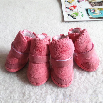 4 τεμάχια/Σετ Χειμερινά ζεστά παπούτσια για κατοικίδια Χαριτωμένα παπούτσια για σκύλους Snow Walking Sneakers για κουτάβι Παπούτσια Casual Fashion Αντιολισθητικά παπούτσια για σκύλους Προμήθειες για κατοικίδια