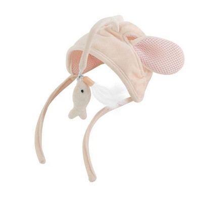 Prekrasna igračka s kapom za mačke Interaktivna igračka za draženje mačaka s krznenim privjeskom Kapa za tjelovježbu i zabavu u zatvorenom Rekviziti za fotografije