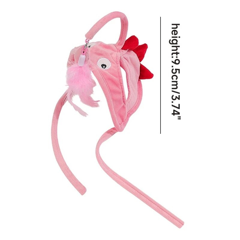 Prekrasna igračka s kapom za mačke Interaktivna igračka za draženje mačaka s krznenim privjeskom Kapa za tjelovježbu i zabavu u zatvorenom Rekviziti za fotografije