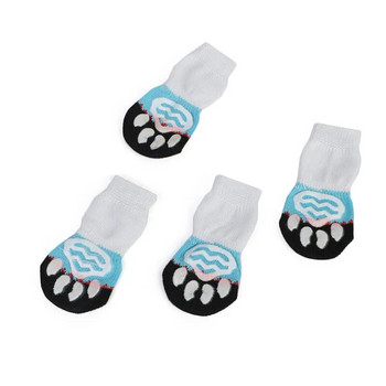 Зимни обувки за кучета Противоплъзгащи се плетени чорапи Обувки за котки за малки домашни любимци Обувки за чихуахуа Дебел топъл протектор за лапи Чорапи за кучета Ботуши Аксесоари