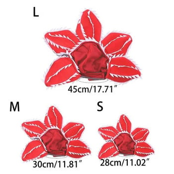 Забавна котешка шапка Демогоргон Страшен костюм с цветя Рожден ден Аксесоари за домашни любимци Консумативи Сладко облекло за домашни любимци Регулируем стикер