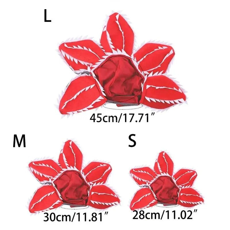 Smiješna mačja kapa Demogorgon Kostim zastrašujuće cvijeće Rođendanski dodaci za kućne ljubimce Pribor za slatke kućne ljubimce Podesiva naljepnica