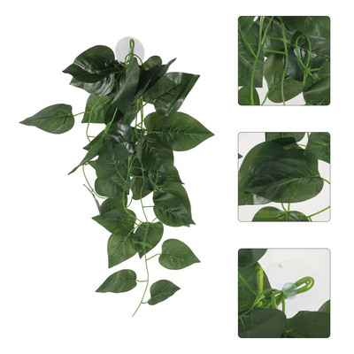 Roomajate simulatsioonitaim Võltsitud taimed roomajad akvaariumi valgusmajade kaunistused koduks kunstlikud kaunistused plastist koobas