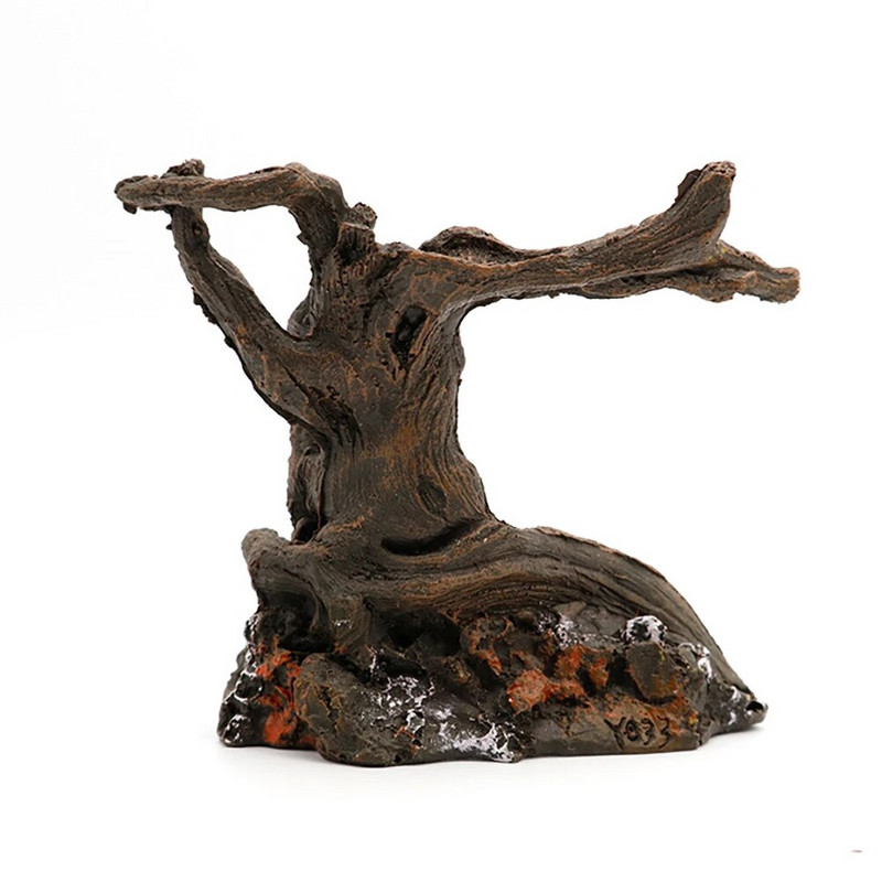 1τμχ Διακόσμηση δεξαμενής ψαριών Ρητίνη Στολίδι κορμός δέντρου Δεξαμενή ψαριών κρησφύγετα Δομή σπηλαίου Διακόσμηση αναρριχώμενο κρυφό παιχνίδι