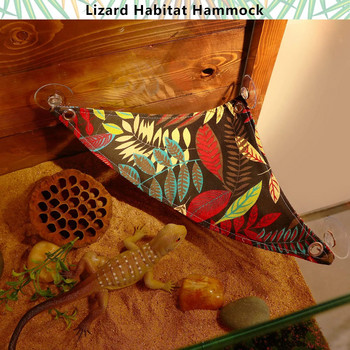 Reptile Hammocks Lizard Recliner με γάντζους Τριγωνικό κρεμαστό δίχτυ για Chameleon Gecko Bearded Dragons Lizards Anoles