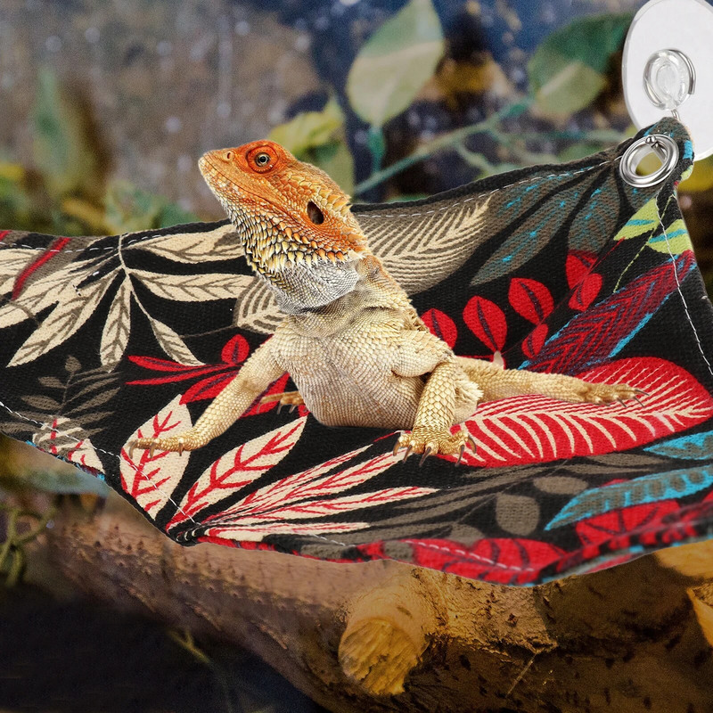 Reptile Hammocks Lizard Recliner με γάντζους Τριγωνικό κρεμαστό δίχτυ για Chameleon Gecko Bearded Dragons Lizards Anoles