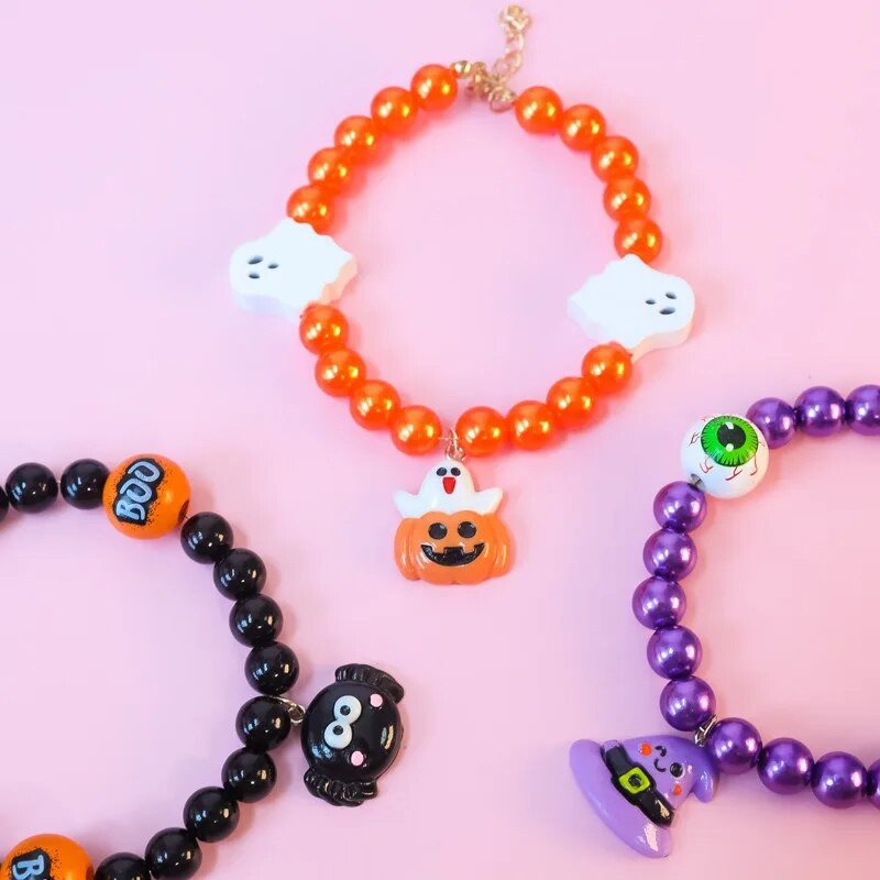 1 KOM. Slatka crtana mačja ogrlica Halloween Party dodaci za mačke Biserna smiješna bundeva/duh privjesak Pas Ogrlica za kućne ljubimce Zvona Podesiva