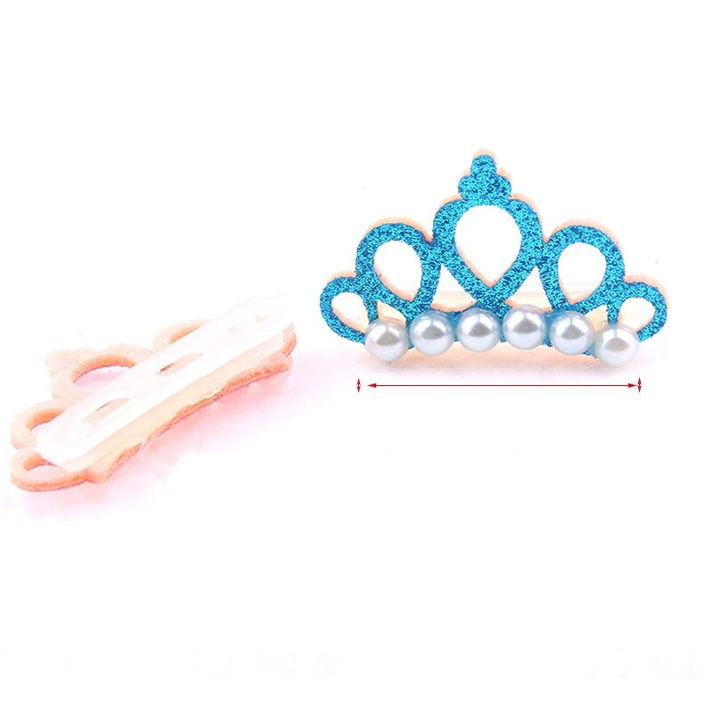 Maži šunys Dirbtinių perlų karūnėlės formos lankeliai plaukų segtukai lankeliai miela galvos puošmena naminiams gyvūnėliams plaukų segtukai kačių lankelis naminių gyvūnėlių priedai