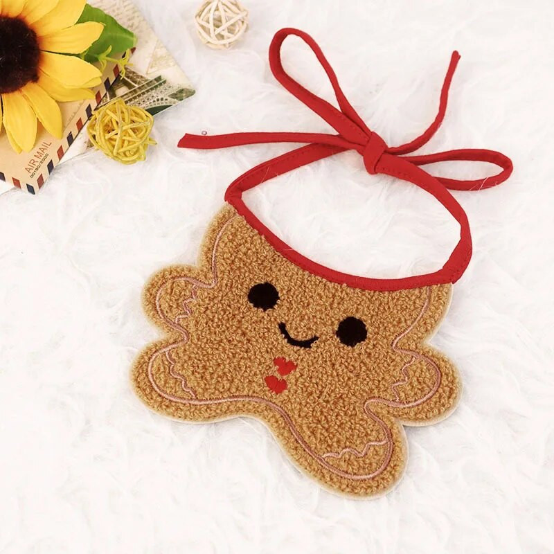 Χριστουγεννιάτικο κασκόλ για σκύλους Σαλιάρες για γάτα Κόψιμο Χριστουγεννιάτικο καρτούν κατοικίδια Πετσέτα σάλιου Σκύλοι γάτες Αξεσουάρ για διακοπές