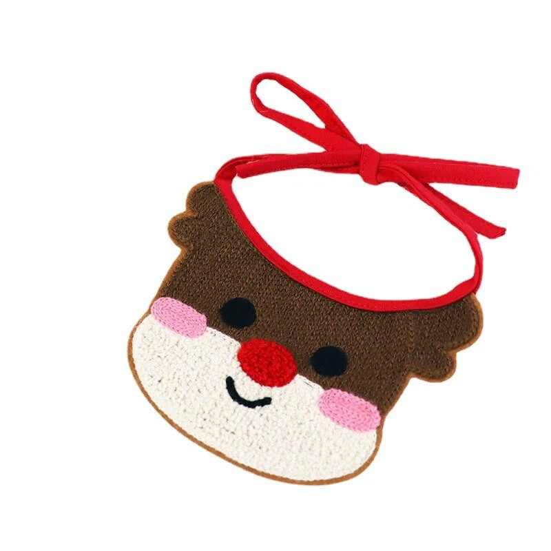 Χριστουγεννιάτικο κασκόλ για σκύλους Σαλιάρες για γάτα Κόψιμο Χριστουγεννιάτικο καρτούν κατοικίδια Πετσέτα σάλιου Σκύλοι γάτες Αξεσουάρ για διακοπές