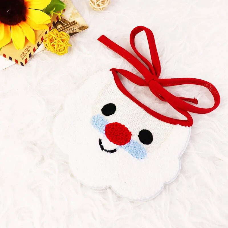 Χριστουγεννιάτικο κασκόλ για σκύλους Σαλιάρες για γάτα Κόψιμο Χριστουγεννιάτικο καρτούν κατοικίδια Πετσέτα σάλιου Σκύλοι γάτες Αξεσουάρ για διακοπές