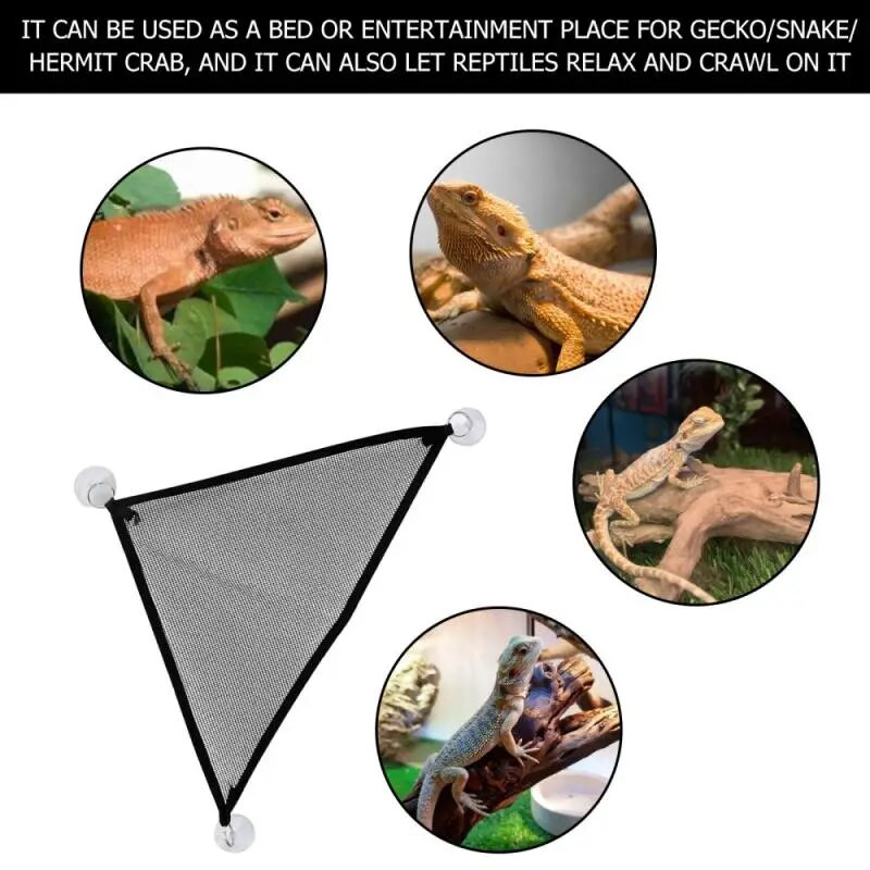 Stanište reptila Potaknite naše ljubimce na više tjelovježbe Trokutasta mreža Relax mrežasti krevet Gušter Gecko Krevet Reptil Viseća mreža Čvrsta udobnost