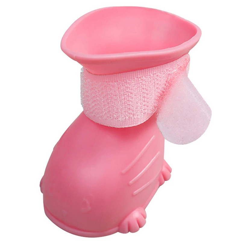 4db Kutya esőcsizma szilikon kölyökcipő kisállat mancs védő csúszásgátló vízálló macskacipő gumicsizma kültéri lábbelihez zokni